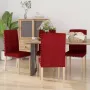 VidaLife Eetkamerstoelen 4 st stof wijnrood - Thumbnail 4