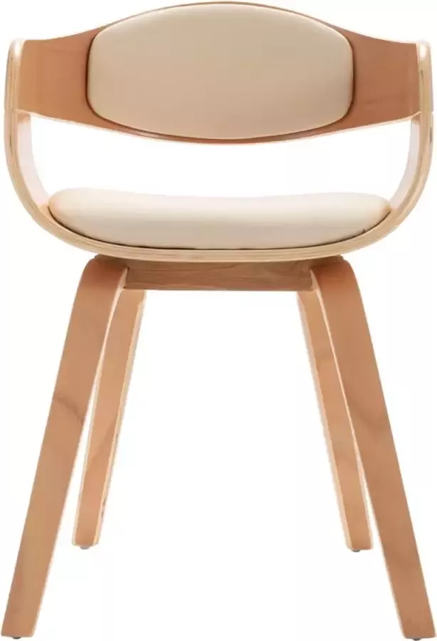 VidaLife Eetkamerstoelen 6 st gebogen hout en kunstleer