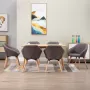 VidaLife Eetkamerstoelen 6 st stof taupe - Thumbnail 3