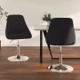 VidaLife Eetkamerstoelen draaibaar 2 st stof zwart - Thumbnail 8