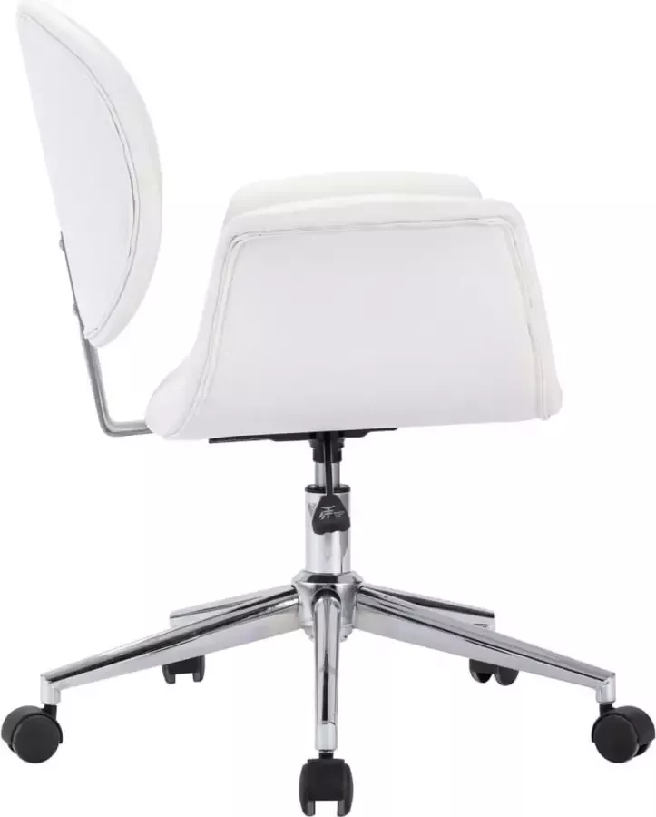 VidaLife Eetkamerstoelen draaibaar 4 st kunstleer wit - Foto 4