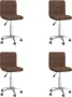 VidaLife Eetkamerstoelen draaibaar 4 st stof bruin - Thumbnail 2