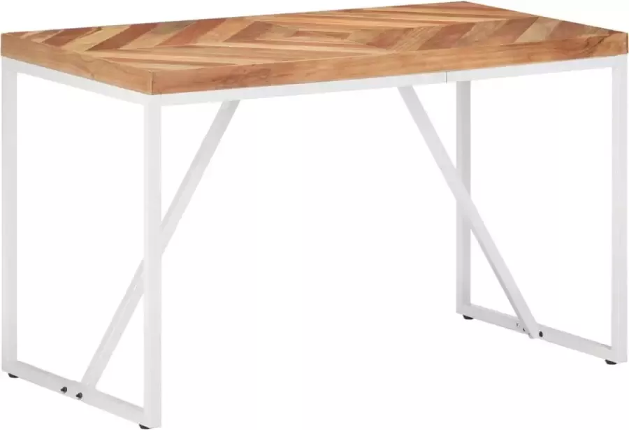 VidaLife Eettafel 120x60x76 cm massief acaciahout en mangohout
