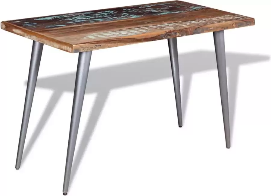 VidaLife Eettafel 120x60x76 cm massief gerecycled hout