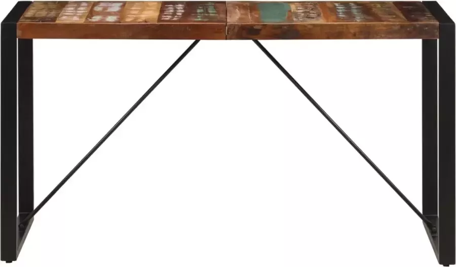VidaLife Eettafel 140x70x75 cm massief gerecycled hout