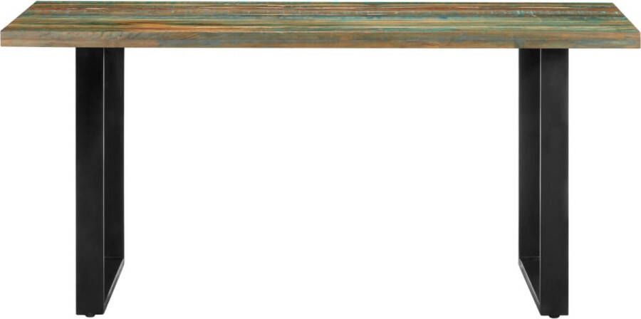 VidaLife Eettafel 160x80x75 cm massief gerecycled hout