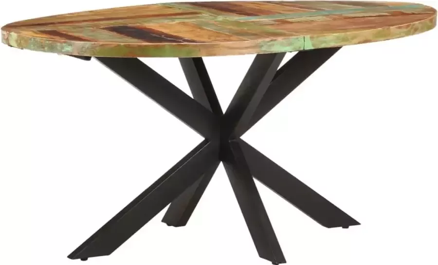 VidaLife Eettafel 160x90x75 cm massief gerecycled hout