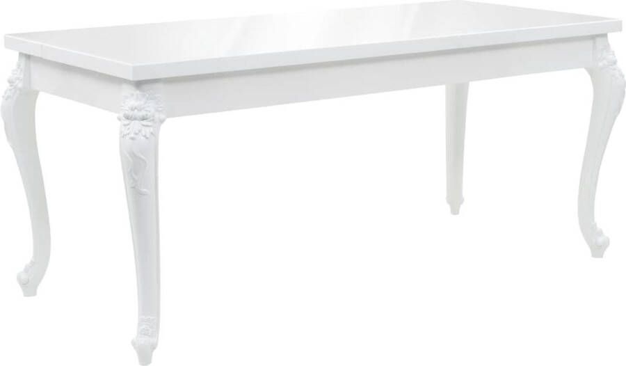 VidaLife Eettafel 179x89x81 cm hoogglans wit