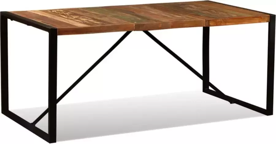 VidaLife Eettafel 180 cm massief gerecycled hout