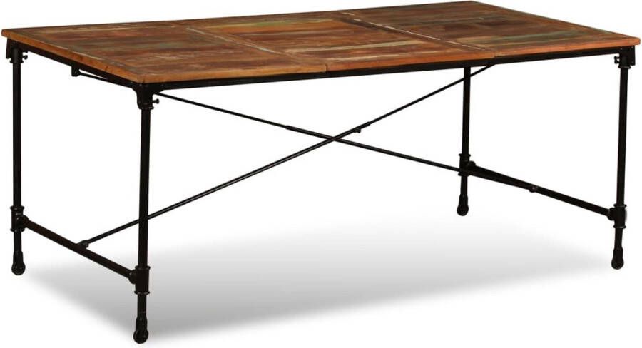 VidaLife Eettafel 180 cm massief gerecycled hout