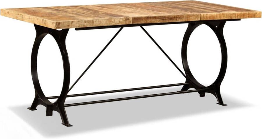 VidaLife Eettafel 180 cm massief ruw mangohout