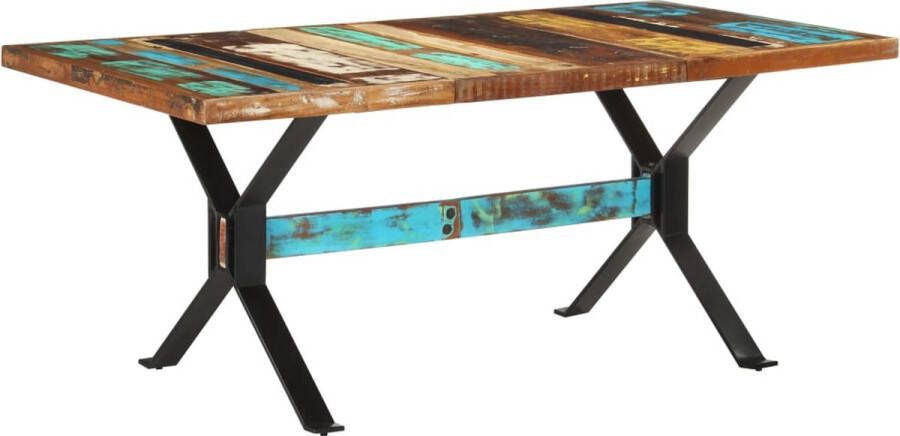 VidaLife Eettafel 180x90x76 cm massief gerecycled hout