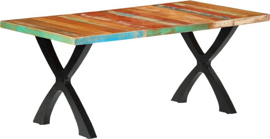 VidaLife Eettafel 180x90x76 cm massief gerecycled hout