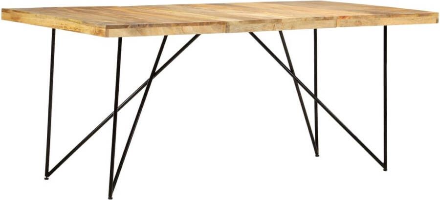 VidaLife Eettafel 180x90x76 cm massief mangohout