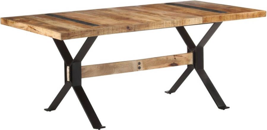 VidaLife Eettafel 180x90x76 cm ruw mangohout