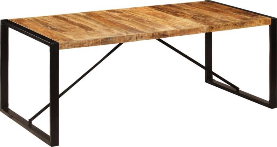 VidaLife Eettafel 200x100x75 cm massief mangohout