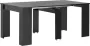 VidaLife Eettafel verlengbaar 175x90x75 cm hoogglans zwart - Thumbnail 2