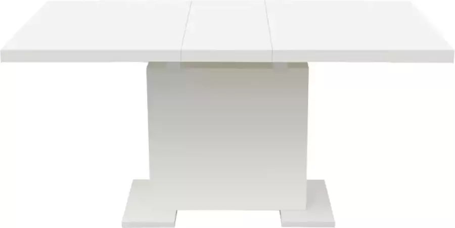 VidaLife Eettafel verlengbaar hoogglans wit