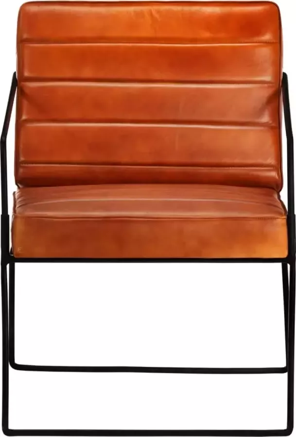 VidaLife Fauteuil echt leer tan - Foto 2