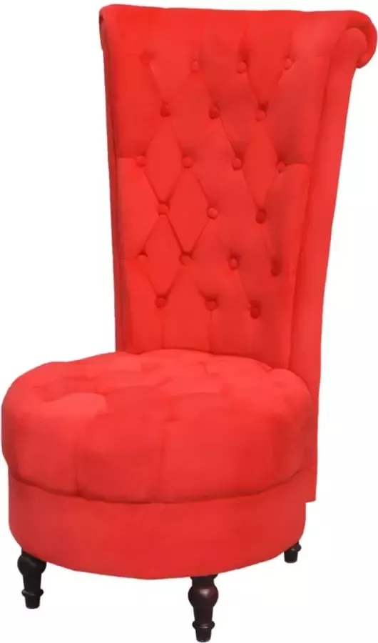 VidaLife Fauteuil hoge rugleuning stof rood