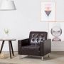 VidaLife Fauteuil kunstleer bruin - Thumbnail 2