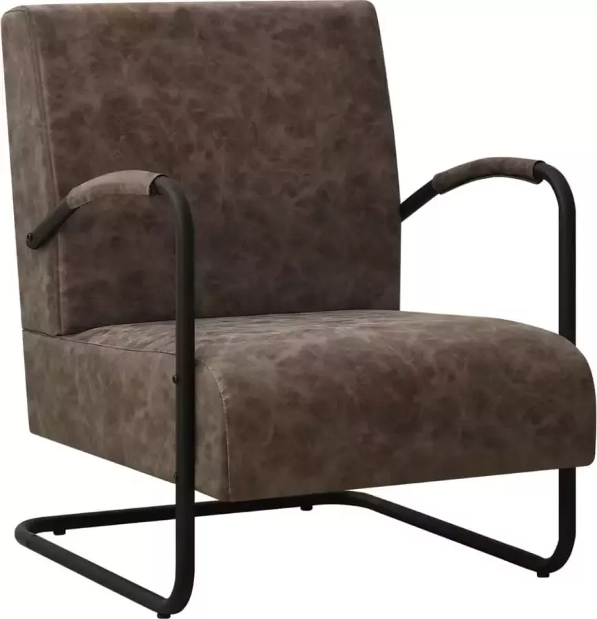 VidaLife Fauteuil kunstleer donkerbruin - Foto 2