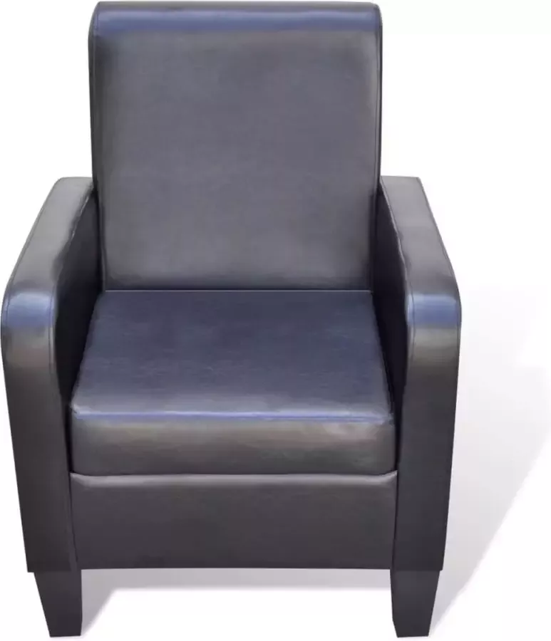 VidaLife Fauteuil kunstleer zwart - Foto 4