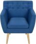 VidaLife Fauteuil stof blauw - Thumbnail 3