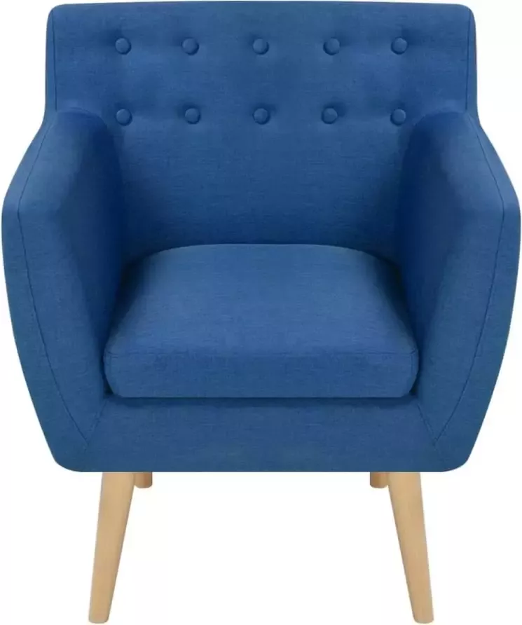 VidaLife Fauteuil stof blauw - Foto 2