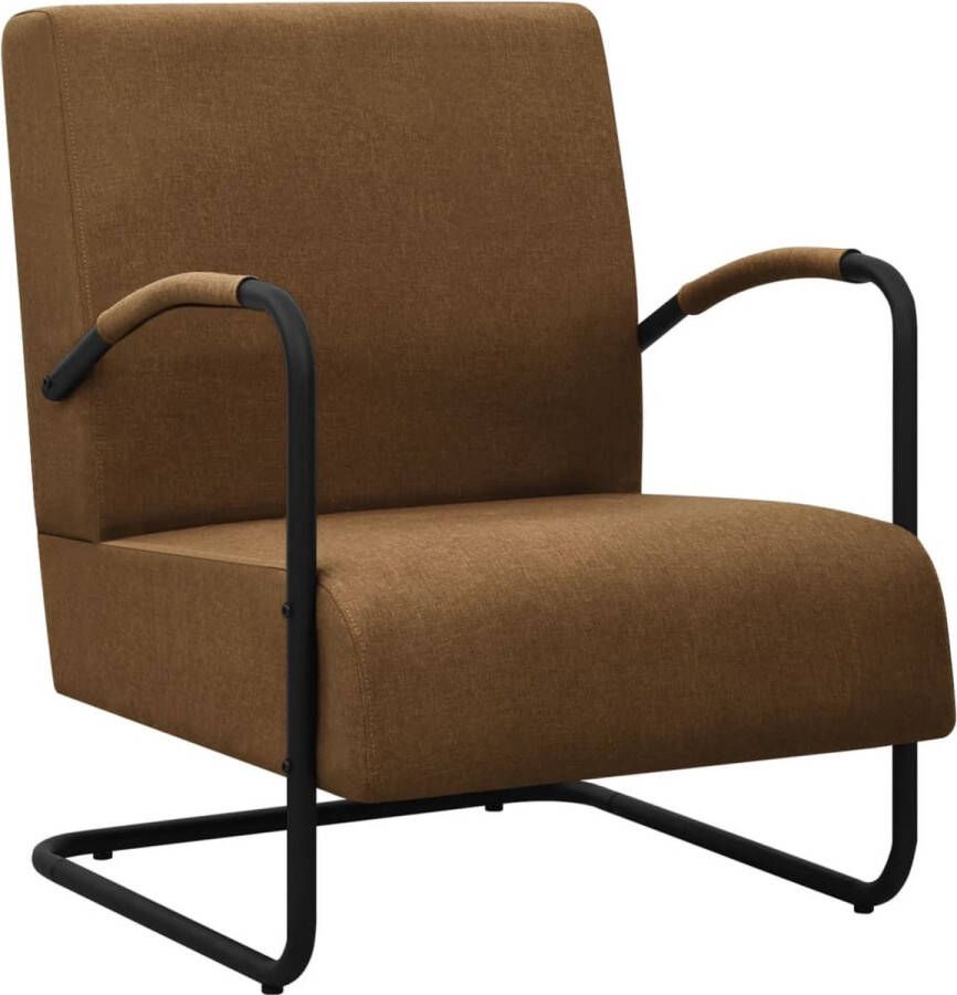 VidaLife Fauteuil stof bruin