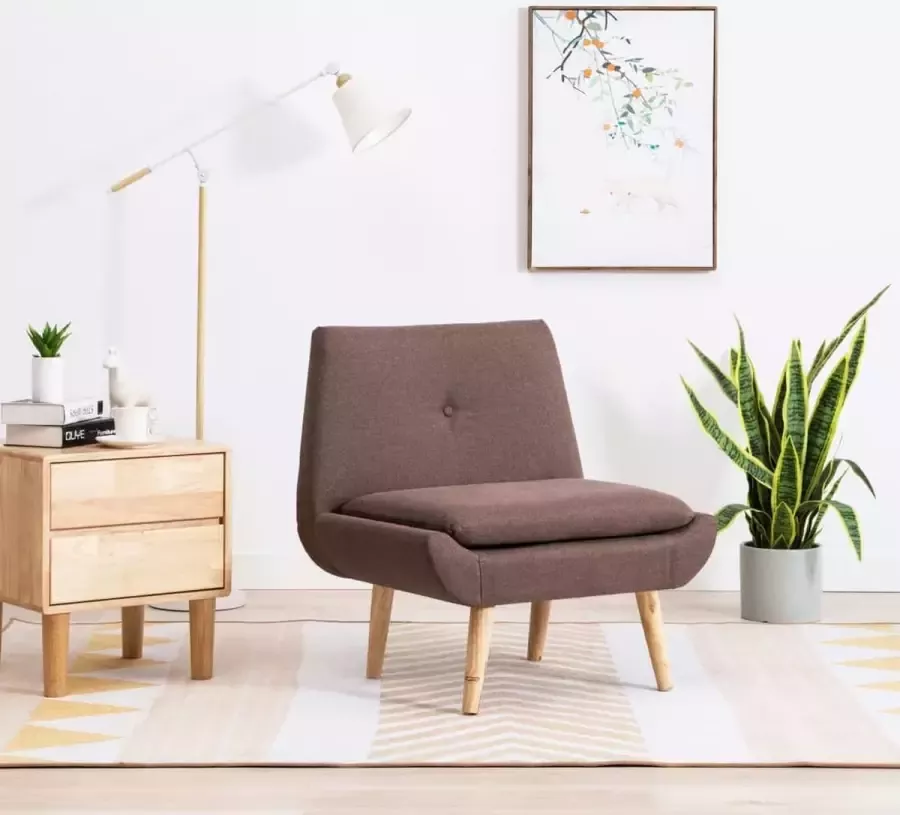 VidaLife Fauteuil stof bruin - Foto 3