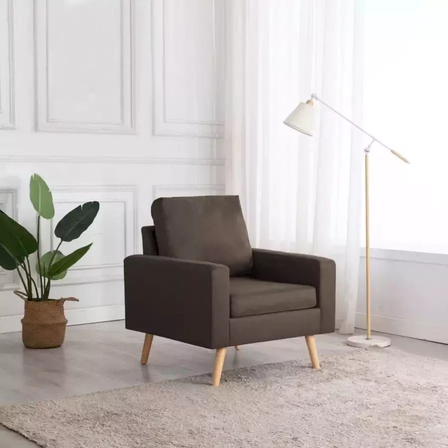 VidaLife Fauteuil stof bruin