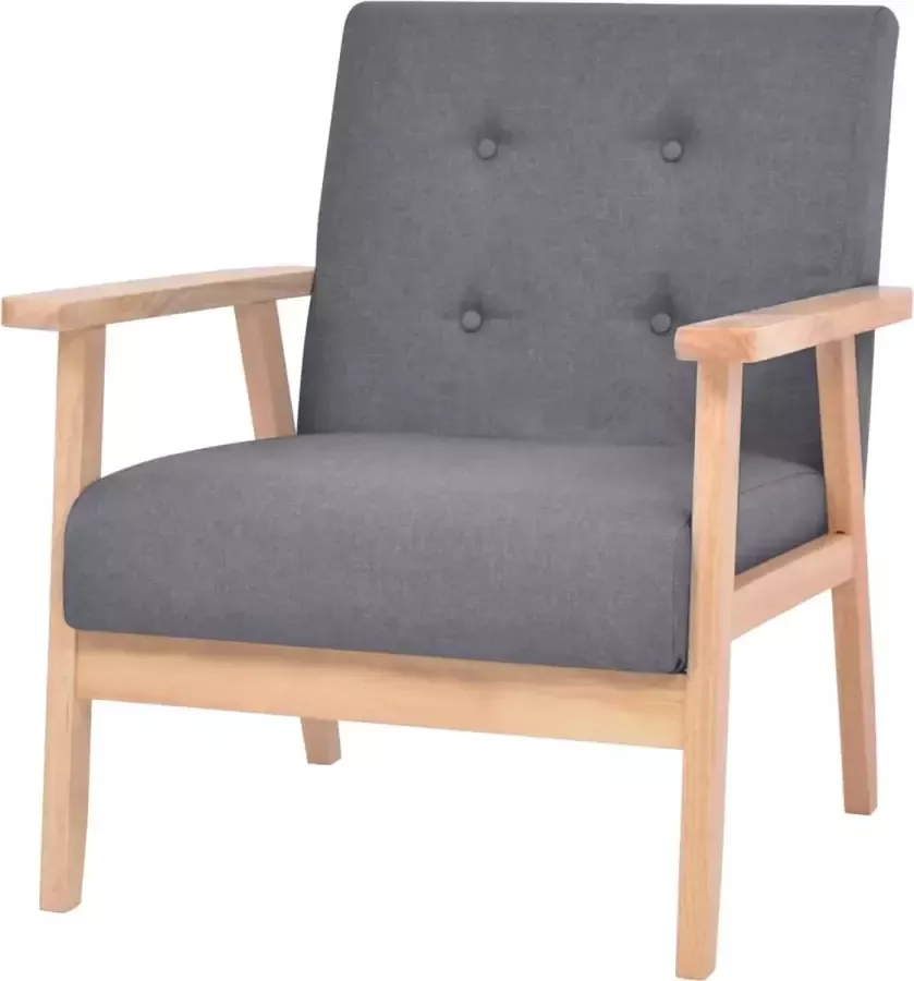 VidaLife Fauteuil stof donkergrijs - Foto 3