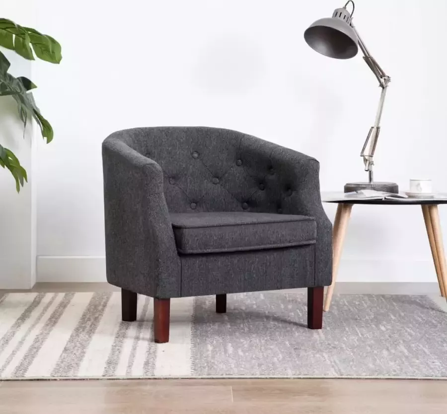 VidaLife Fauteuil stof donkergrijs - Foto 5