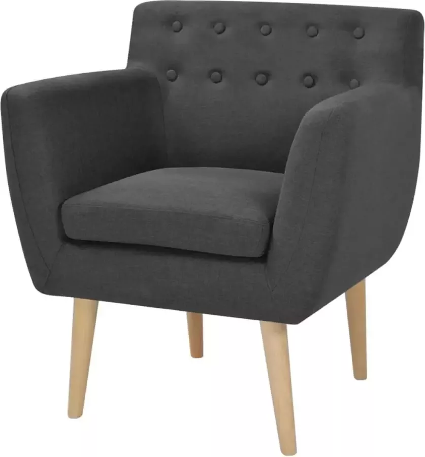 VidaLife Fauteuil stof donkergrijs - Foto 4