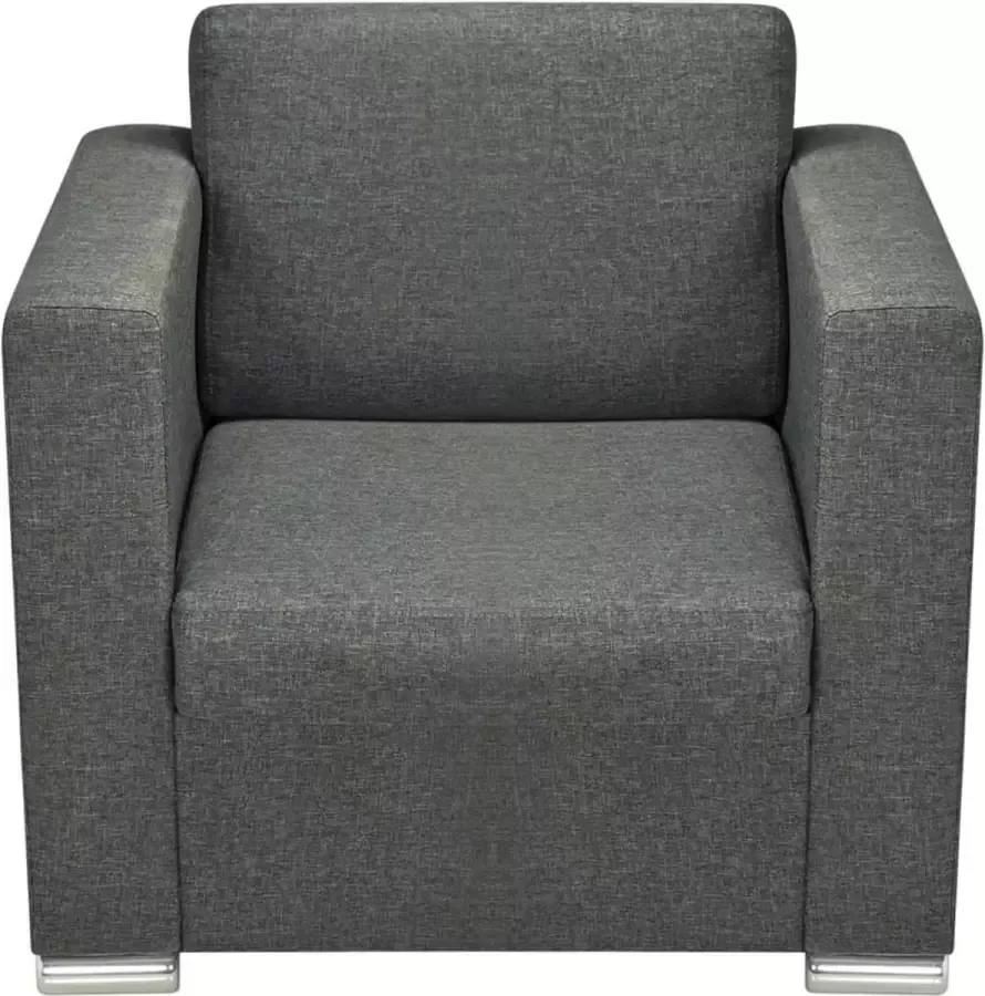VidaLife Fauteuil stof donkergrijs - Foto 2