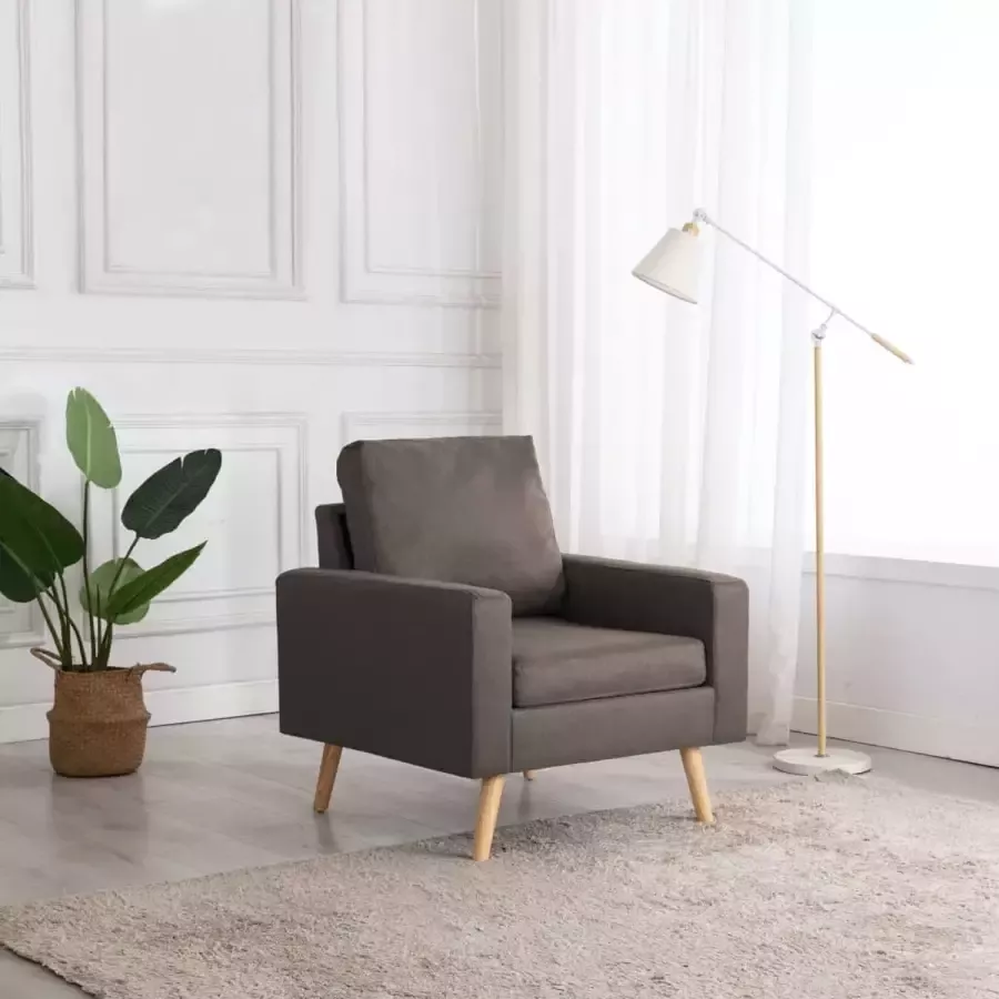 VidaLife Fauteuil stof taupe