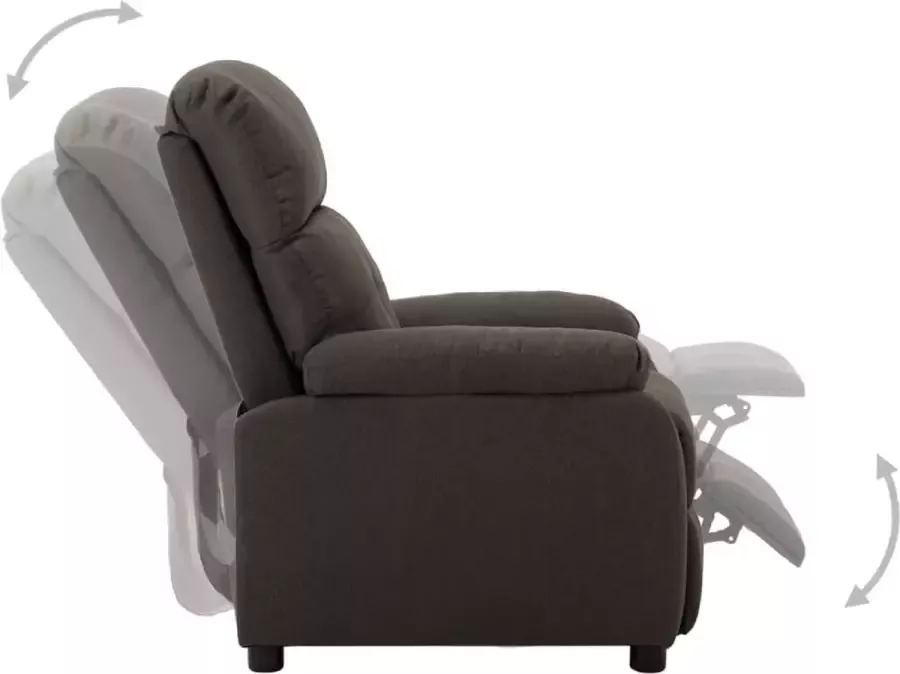 VidaLife Fauteuil verstelbaar elektrisch stof taupe - Foto 2