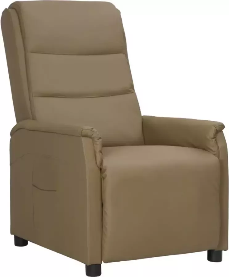 VidaLife Fauteuil verstelbaar kunstleer cappuccinokleurig - Foto 2