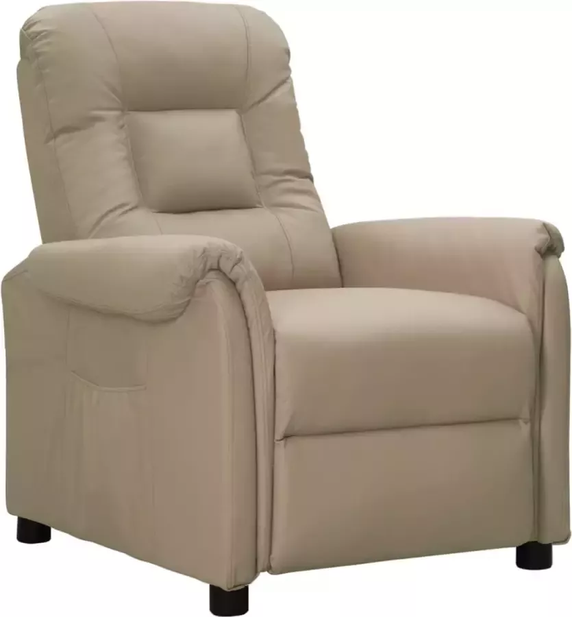 VidaLife Fauteuil verstelbaar kunstleer cappuccinokleurig