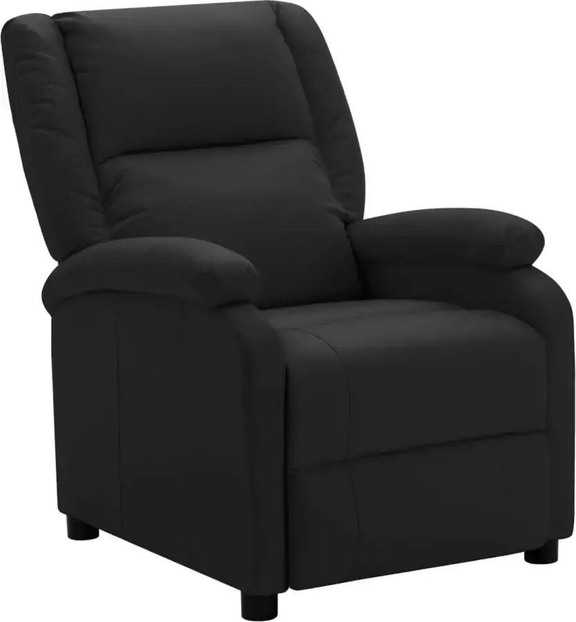 VidaLife Fauteuil verstelbaar kunstleer zwart
