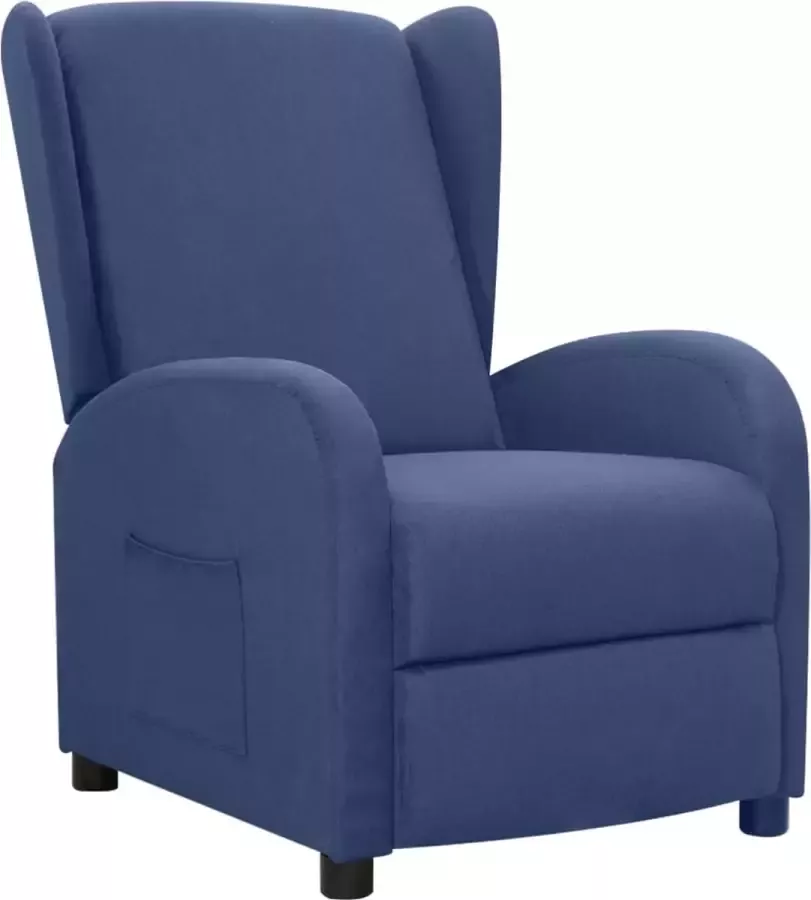VidaLife Fauteuil verstelbaar stof blauw