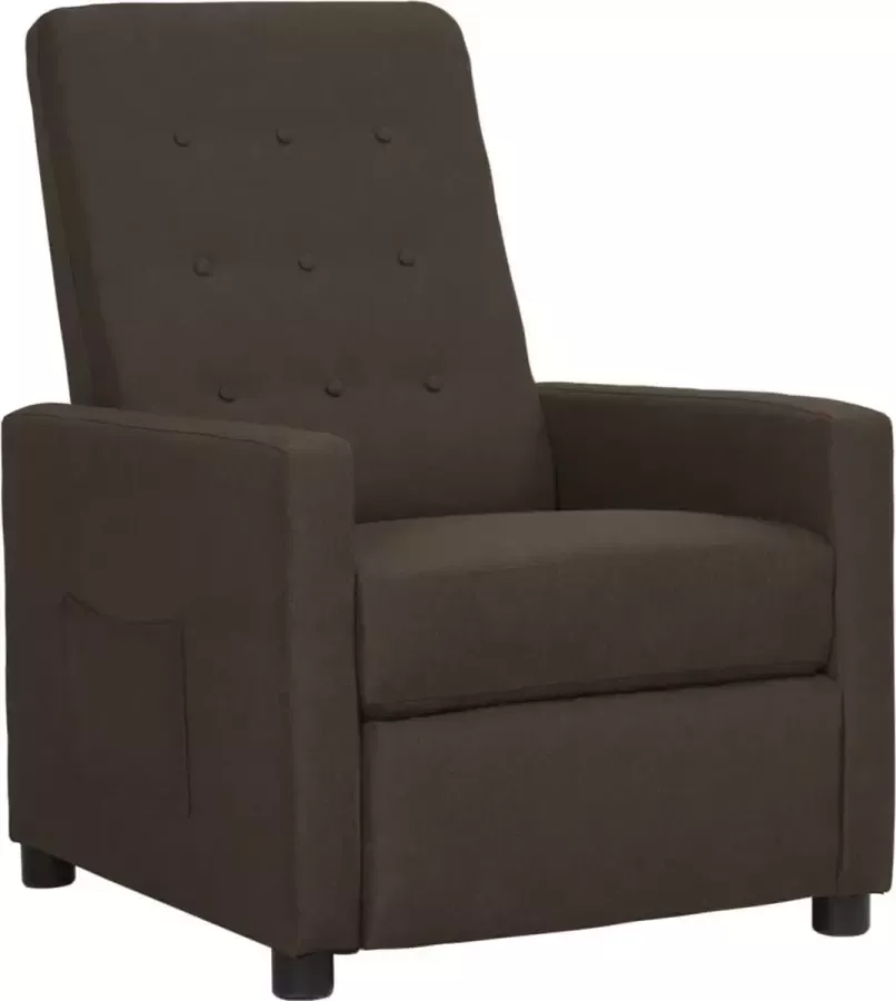 VidaLife Fauteuil verstelbaar stof bruin - Foto 4