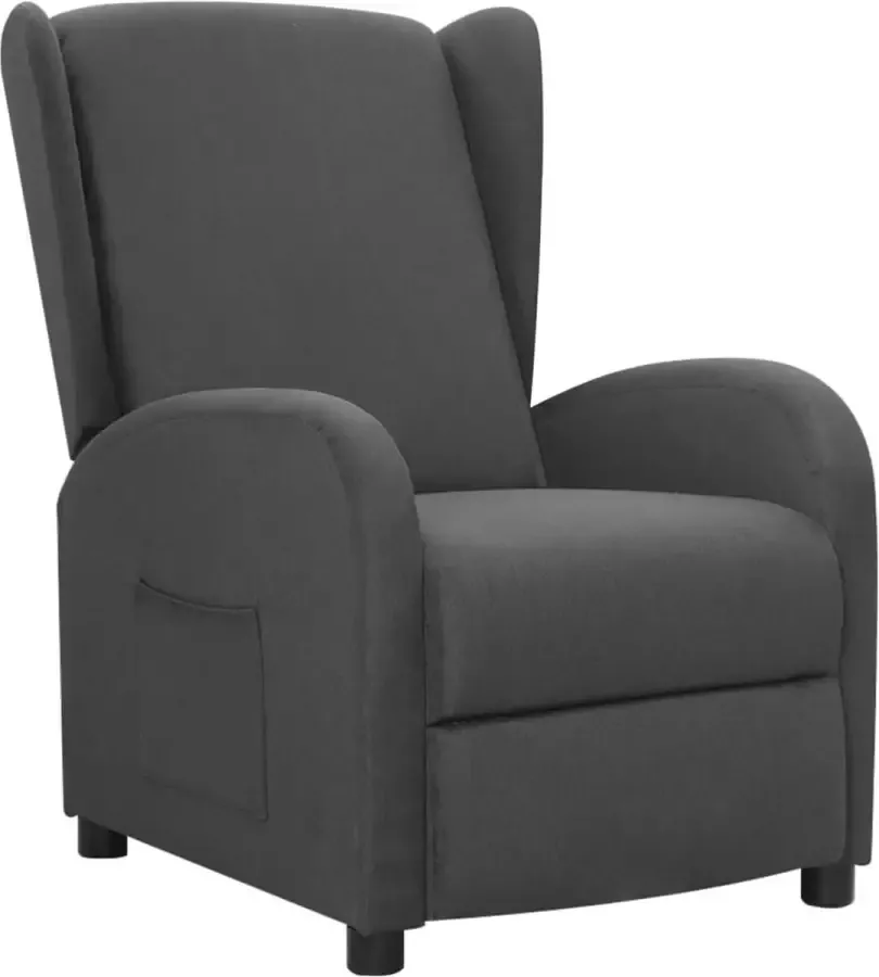 VidaLife Fauteuil verstelbaar stof donkergrijs - Foto 3