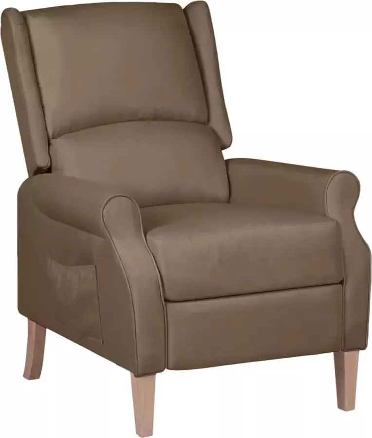 VidaLife Fauteuil verstelbaar stof taupe - Foto 6