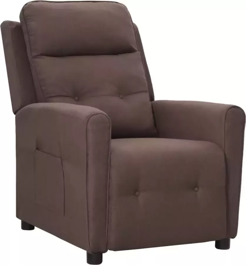 VidaLife Fauteuil verstelbaar stof taupe - Foto 2