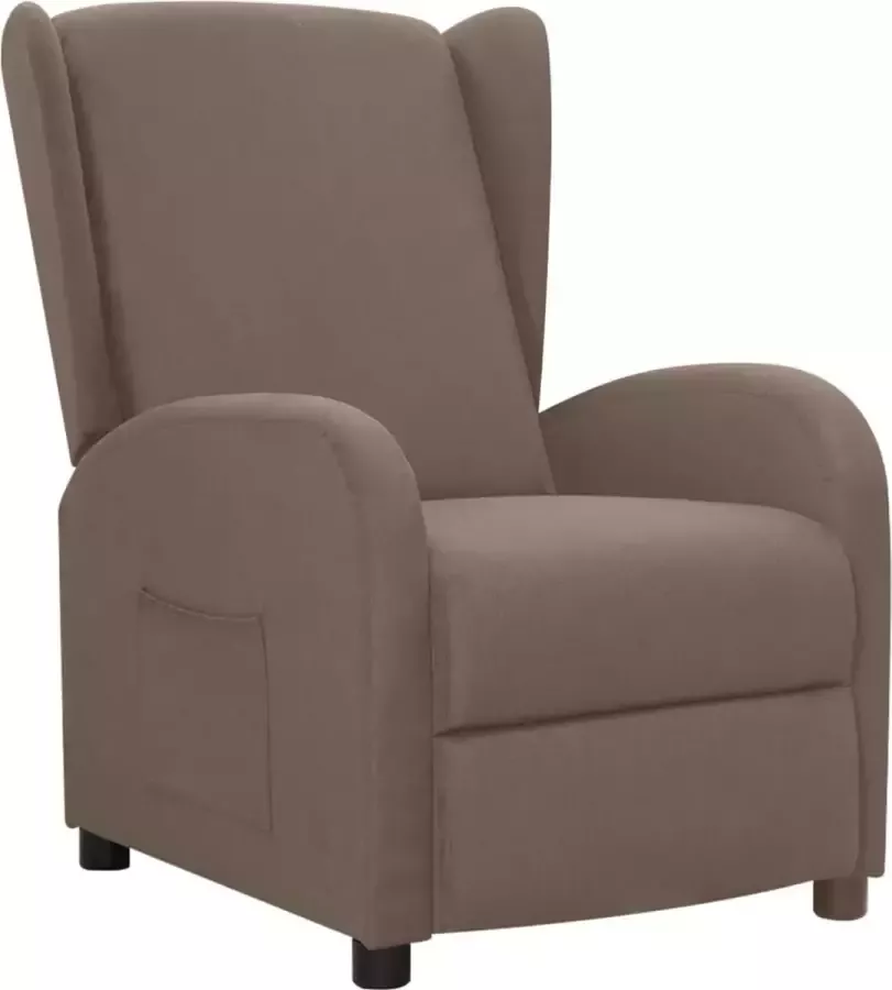 VidaLife Fauteuil verstelbaar stof taupe - Foto 3