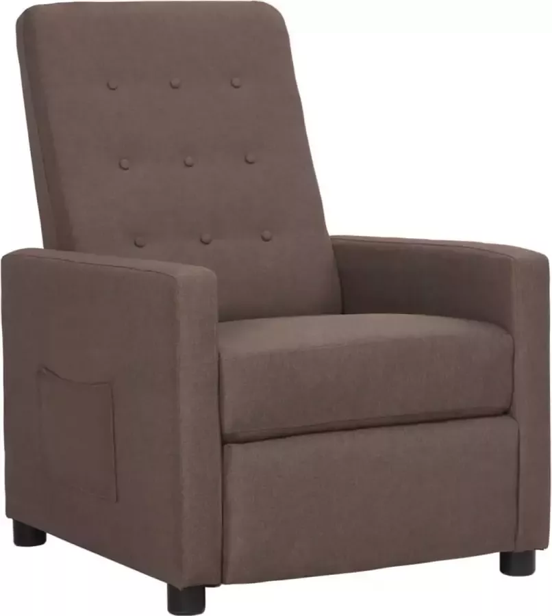 VidaLife Fauteuil verstelbaar stof taupe - Foto 4