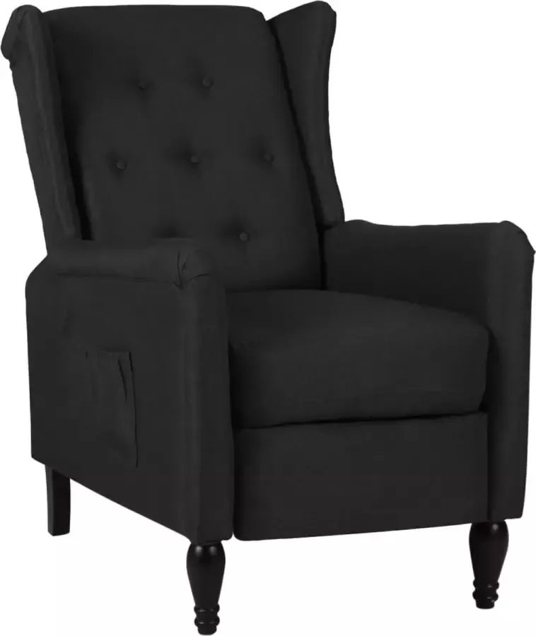 VidaLife Fauteuil verstelbaar stof zwart - Foto 5