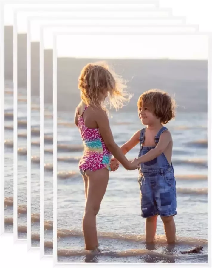 VidaLife Fotolijsten 5 st voor wand of tafel 42x59 4 cm MDF wit